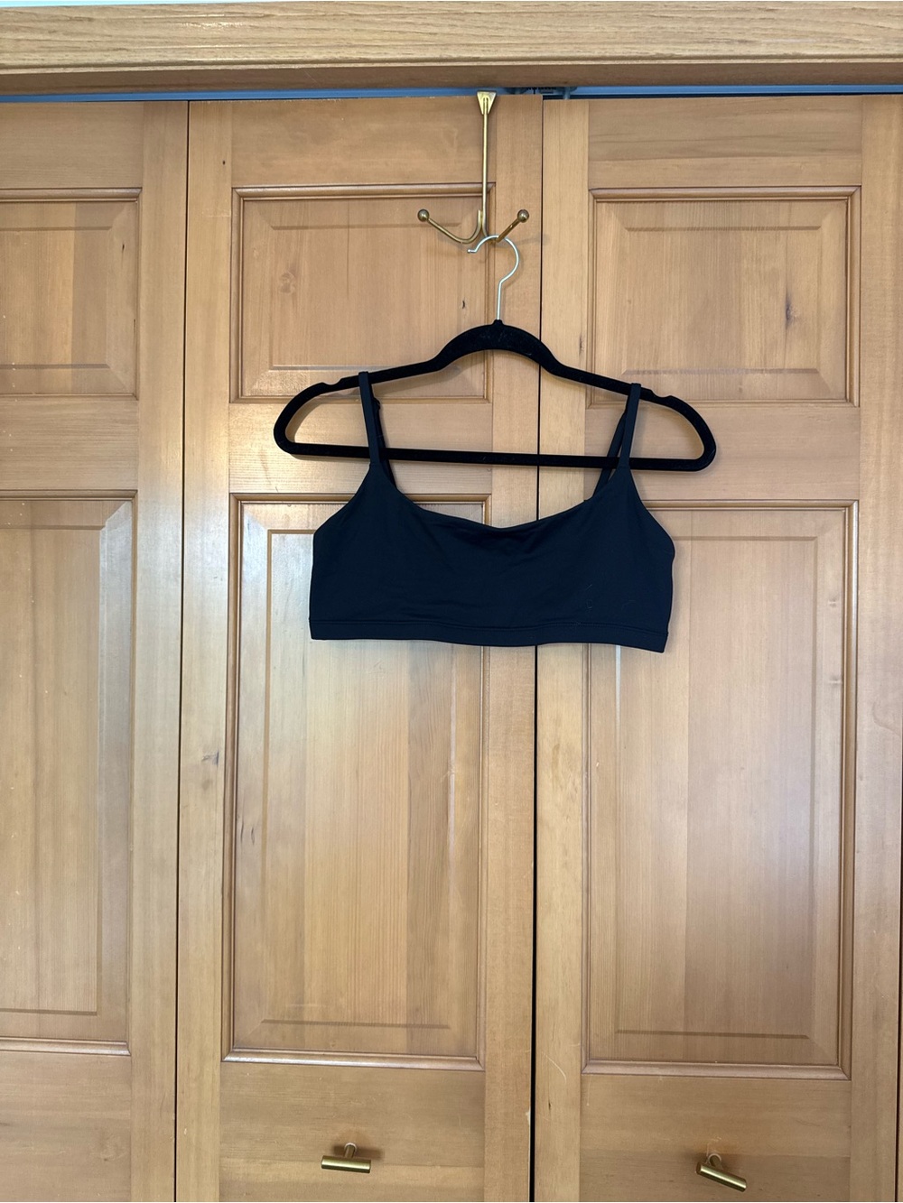 Aritzia Black Sports Bralette with Thin Straps